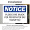 Signmission Please One Snack Per Person Per Day Thank You, 10 in W x Rectangle, Vinyl Decal OS-2PACK-NS-D-710-L-17541 - alternate 5
